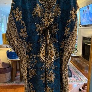 Blue and Gold Paisley Kaftan